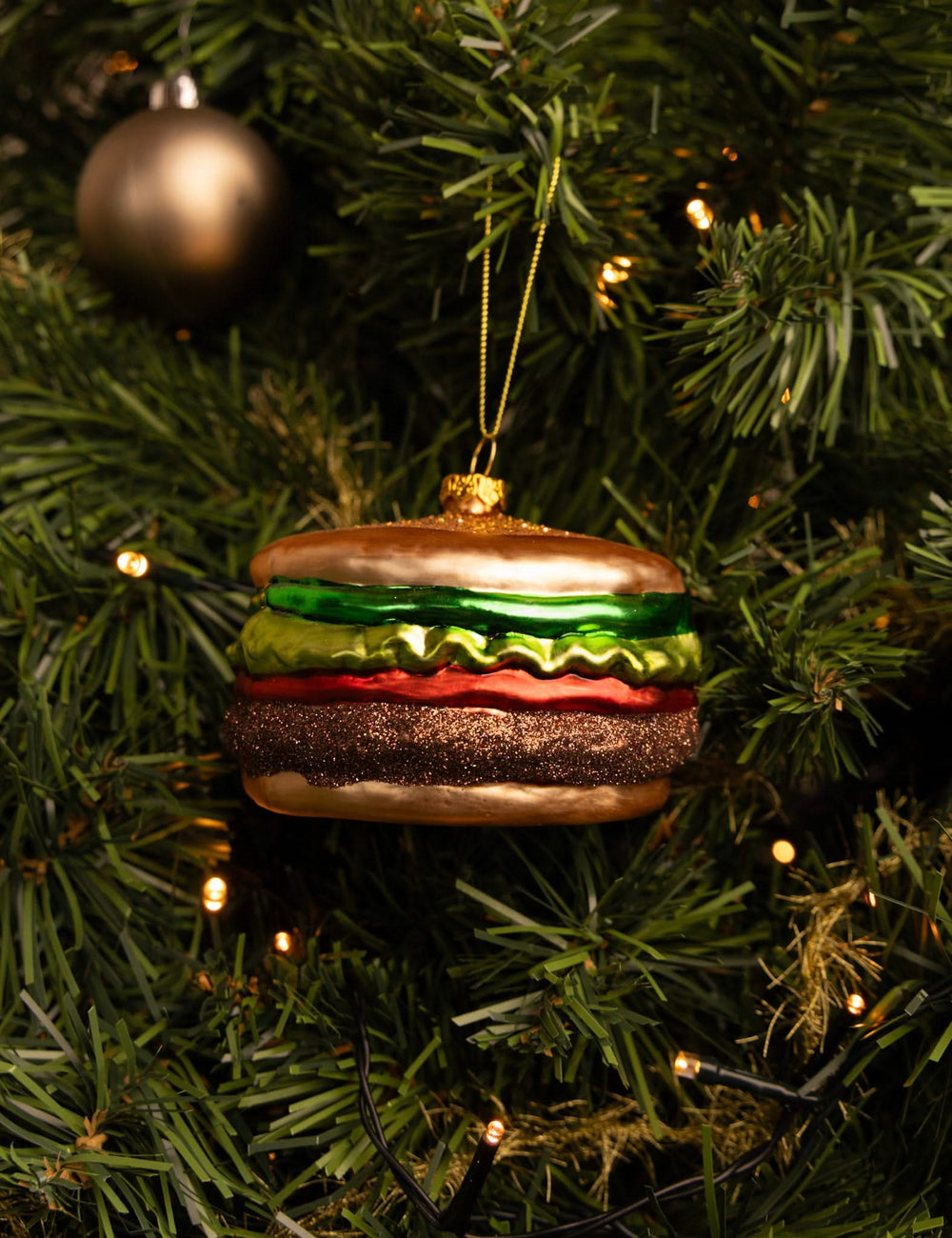 Boule de Noël Nordic Light Hamburger 10 cm