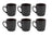 Studio Tavola Tasse New Black 350 ml - 6 pièces