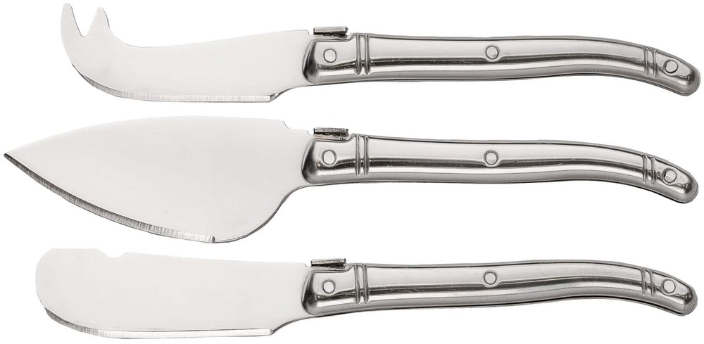 Sareva Set de Couteaux à Fromage Laguiole - Inox - 3 pièces