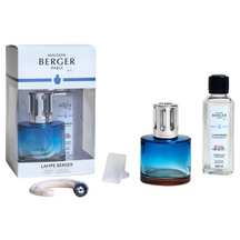 Coffret cadeau Maison Berger - Brûleur de parfum Berger Pure / Caresse de Coton - Bleu