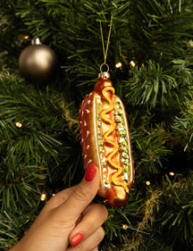 Boule de Noël Nordic Light Hot Dog 14 cm