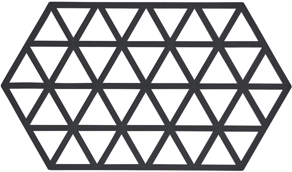 Sous-verre pour casseroles Zone Denmark Triangles - Noir - 24 x 14 cm