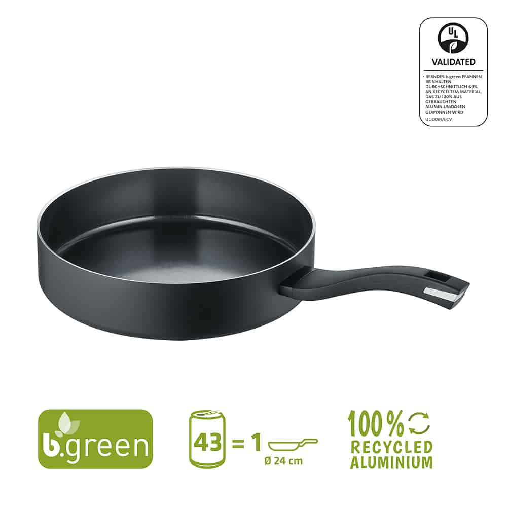 Poêle à frire Berndes B.Green - ø 24 cm / 3,1 litres - revêtement antiadhésif standard