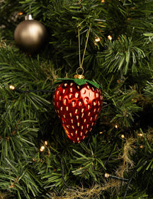 Boule de Noël Nordic Light Fraise 10 cm