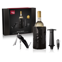 Ensemble de vin Vacu Vin Premium - Noir - 4 pièces