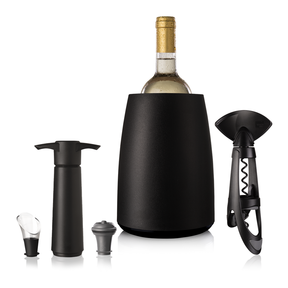 Ensemble de vin Vacu Vin Elegant - Noir - 5 pièces