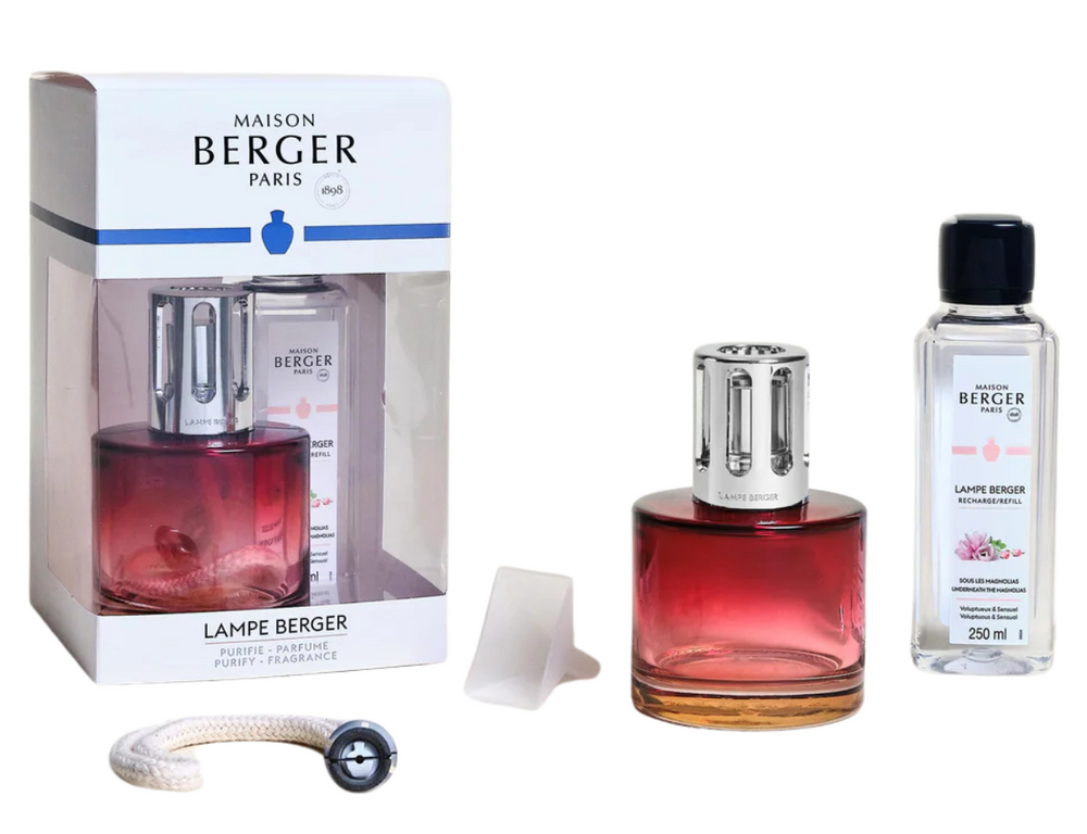 Coffret cadeau Maison Berger - Brûleur de parfum Berger Pure / Sous les Magnolias - Rose