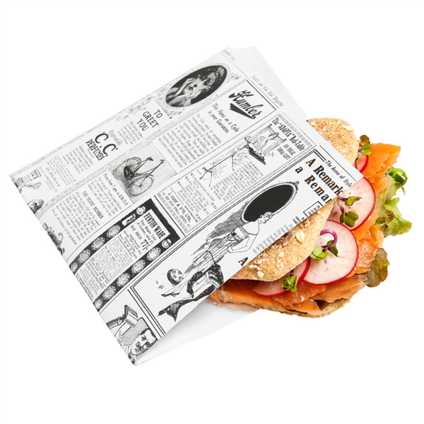 Papier graisseproof pour hamburgers et tranches de pizza - Sachets 17 x 18 cm - 500 pièces