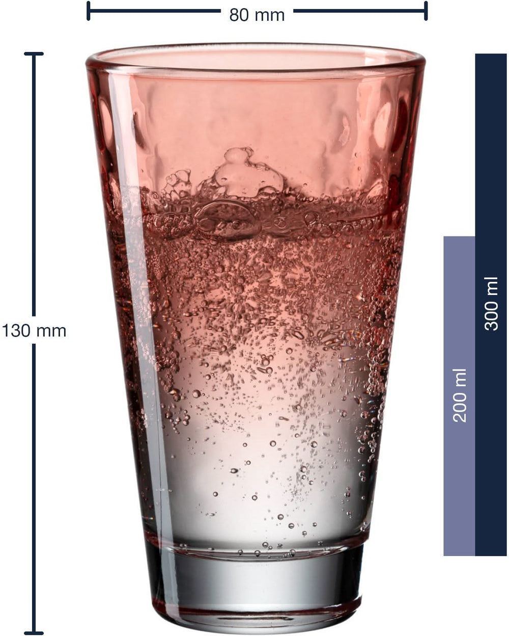 Verres long drink Leonardo Optic Pastel 300 ml - 6 pièces