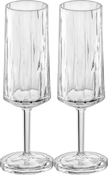 Verres à champagne Koziol - incassables - Superglas 100 ml - 2 pièces