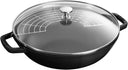 Poêle à wok Staub Noire - ø 30 cm / 4,4 litres - Revêtement antiadhésif émaillé