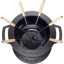 Ensemble à fondue Staub Noir - ø 20 cm / 2,36 litres