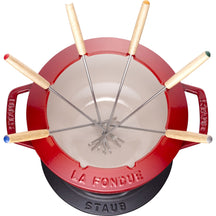 Ensemble à fondue Staub Cerise - ø 20 cm / 2,36 litres