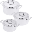 Demeyere Ensemble de casseroles / Ensemble de casseroles 3 pièces (ø 18 / 20 / 24 cm) + Couvercles Intense 5 - Inox