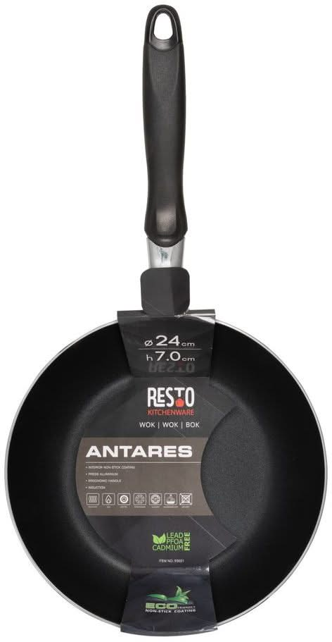 Poêle wok Resto Kitchenware Antares - ø 24 cm - Revêtement antiadhésif standard