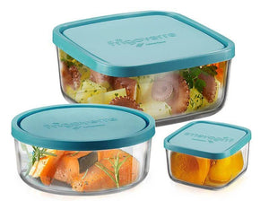 Set de boîtes Bormioli Rocco - en verre - Frigoverre - 3 tailles - 3 pieces