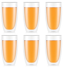 Verre à latte macchiato Bodum à double paroi Pavina - Valve brevetée - 450 ml - 6 pièces