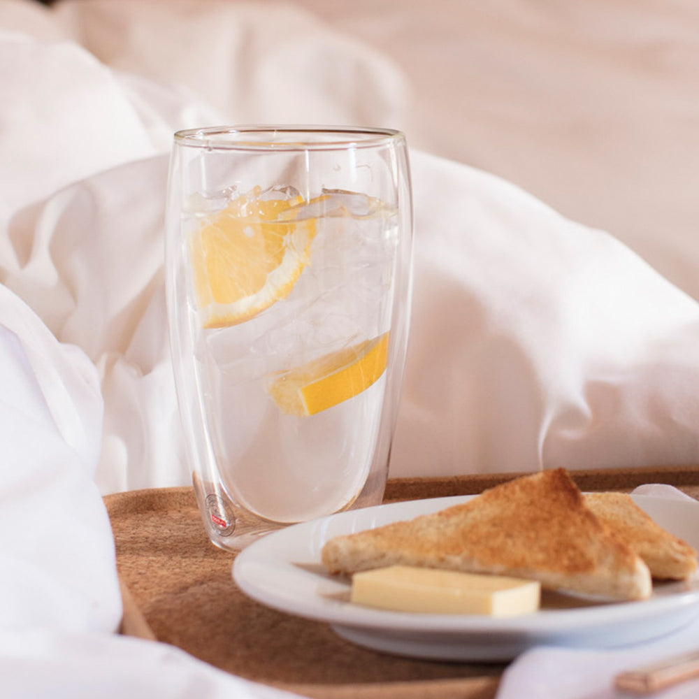 Verre à latte macchiato double paroi Bodum Pavina - Valve brevetée - 450 ml - 2 pièces