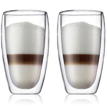 Verre à latte macchiato double paroi Bodum Pavina - Valve brevetée - 450 ml - 2 pièces