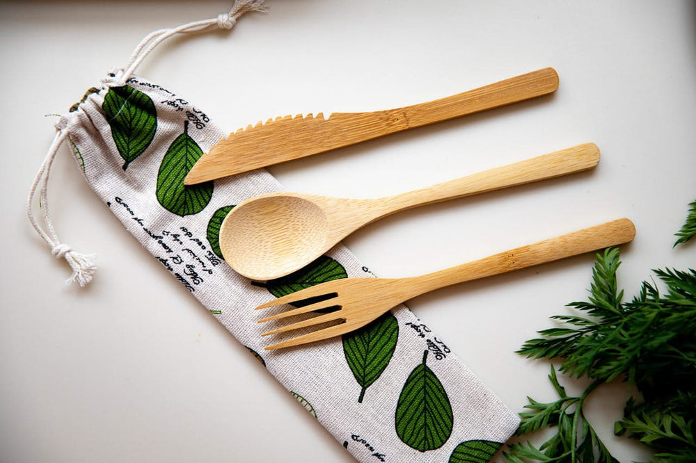 Set de couverts bamboo élements naturels 3 pièces KitchenCraft