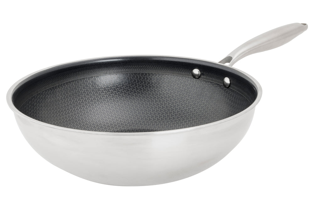 Cookinglife poêle wok HexaCook Ø 28 cm – revêtement antiadhésif céramique – compatible avec toutes les sources de chaleur