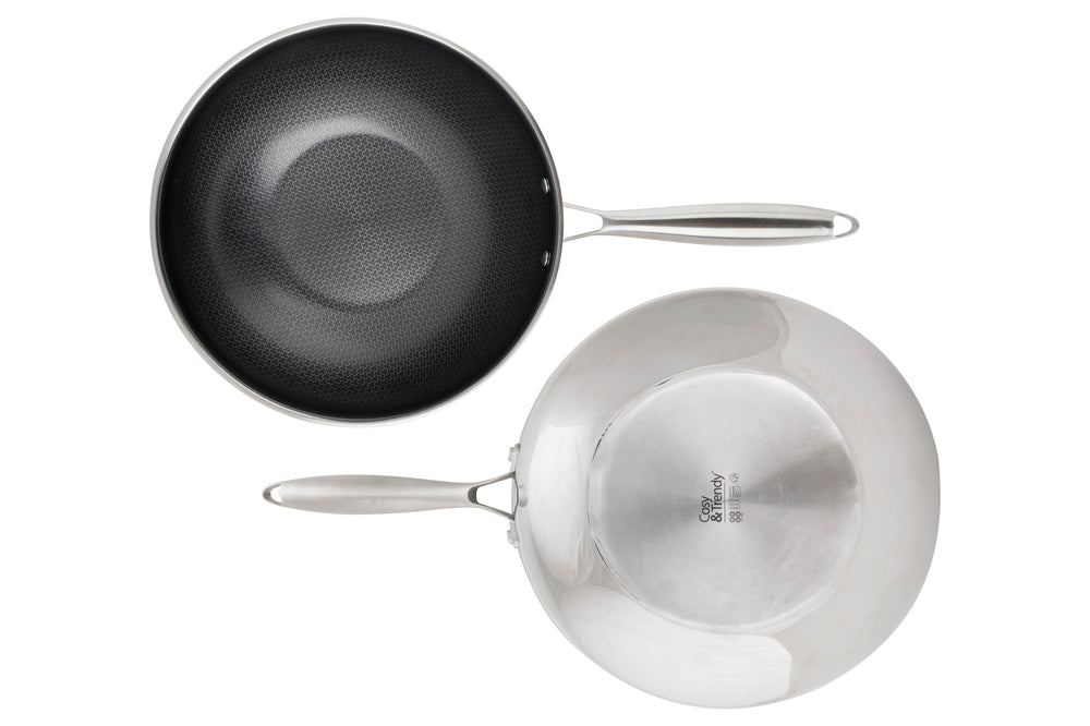 Cookinglife poêle wok HexaCook Ø 28 cm – revêtement antiadhésif céramique – compatible avec toutes les sources de chaleur