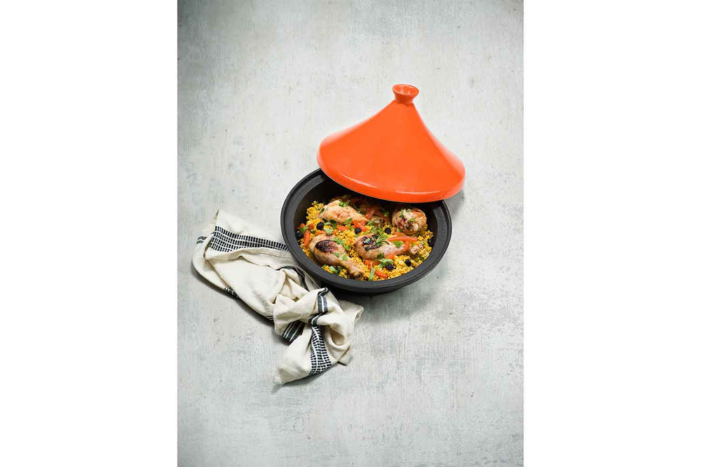 Cosy &amp; Trendy Tajine Induction - Noir/Orange - ø 30 cm