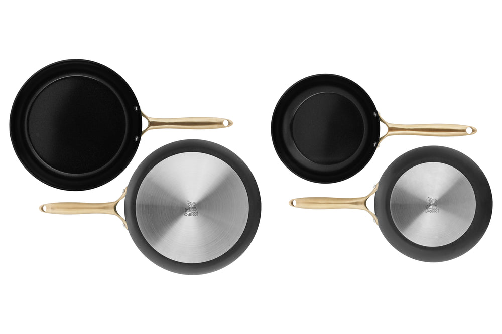 Cookinglife Koekenpannenset Style Zwart - ø 24 & 28 cm - keramische anti-aanbaklaag - geschikt voor alle warmtebronnen