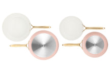 Cookinglife set de poêles Style Rose Ø 24 et 28 cm – compatible avec toutes les sources de chaleur – revêtement antiadhésif céramique 