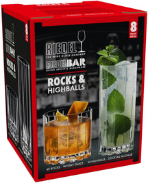 Ensemble de verres Riedel Cocktail & Whiskey Rocks & Highballs - 8 pièces