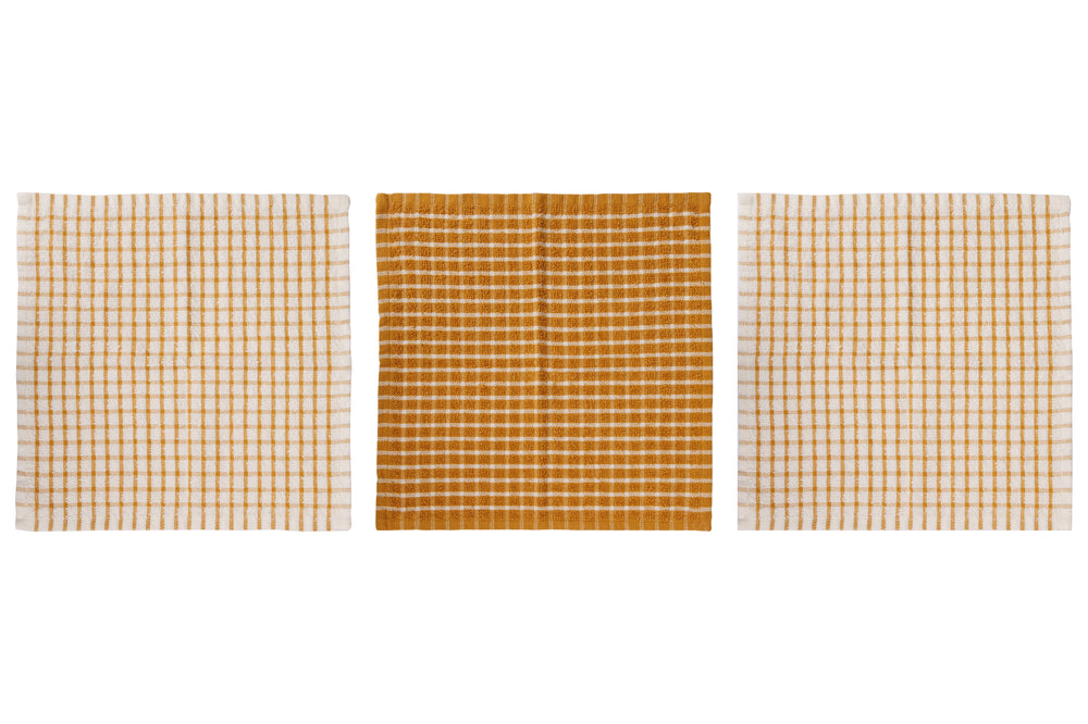 Torchons Cosy & Trendy Stoff Amber Gold 30x30 cm - 3 pièces