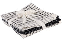 Torchons Cosy & Trendy Stoff Black Chambray 30x30 cm - 3 pièces