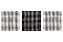 Torchons Cosy & Trendy Stoff Black Chambray 30x30 cm - 3 pièces