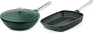 Ensemble de casseroles Westinghouse Performance (poêle wok + poêle grill) ø 28 cm - Vert - Induction et toutes autres sources de chaleur