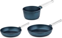 Ensemble de casseroles Westinghouse Performance (Poêle ø 24 et 28 cm + Casserole ø 18 cm) - Bleu - Induction et toutes autres sources de chaleur