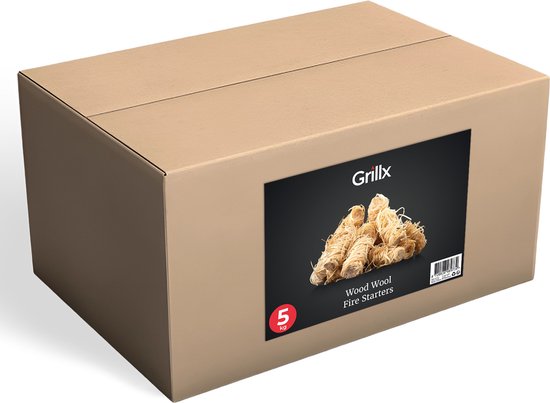 Ensemble d'allume-feux GrillX - Bûchettes d'allumage - 5 kg - ±420 pièces