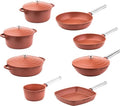 Ensemble de casseroles Westinghouse Performance - Rouge - 8 casseroles - Ensemble de casseroles complet - Induction et toutes autres sources de chaleur