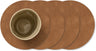 Dessous de Verre LIND DNA Nupo - Cuir - Nature - ø 10 cm - 4 pièces