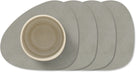 Dessous de Verre LIND DNA Nupo - Cuir - Gris clair - 13 x 11 cm - 4 pièces
