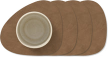 Dessous de Verre LIND DNA Nupo - Cuir - Marron - 13 x 11 cm - 4 pièces