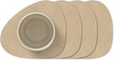 Dessous de Verre LIND DNA Nupo - Cuir - Sable - 13 x 11 cm - 4 pièces