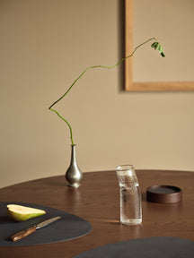 Sets de table LIND DNA Nupo - Cuir - Anthracite - Courbé - 44 x 37 cm - 2 pièces