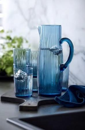 Verre à eau Bitz Kusintha Bleu 280 ml - 4 pièces