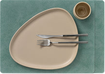 Sets de table LIND DNA Hippo - Cuir - Vert pastel - 45 x 35 cm - 2 pièces