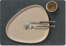 Sets de table LIND DNA Hippo - Cuir - Noir Anthracite - 45 x 35 cm - 2 Pièces