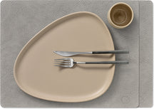 Sets de table LIND DNA Hippo - Cuir - Gris anthracite - 45 x 35 cm - 2 pièces
