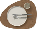 Sets de table LIND DNA Nupo - Cuir - Marron - Courbé - 44 x 37 cm - 2 Pièces