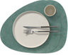 Sets de table LIND DNA Hippo - Cuir - Vert pastel - Courbé - 44 x 37 cm - 2 pièces