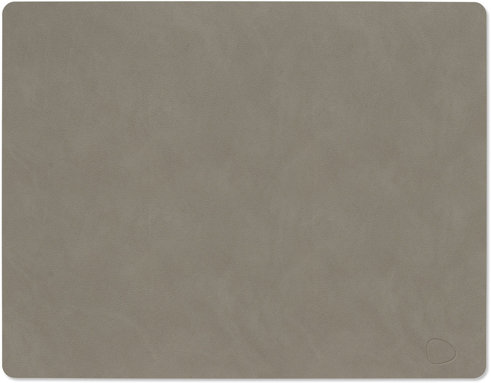 Sets de table LIND DNA Nupo - Cuir - Gris Flint - 45 x 35 cm - 2 pièces