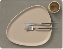 Sets de table LIND DNA Nupo - Cuir - Gris Flint - 45 x 35 cm - 2 pièces